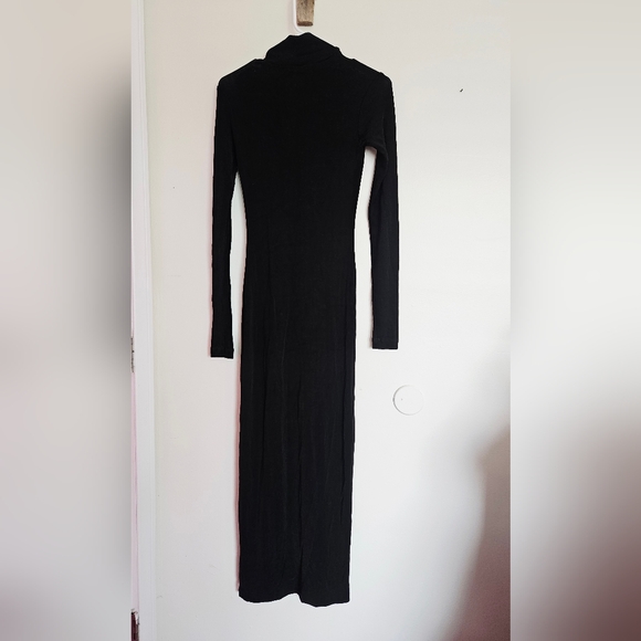 New PRWMN Turtle Neck Maxi Dress Black size S NWT MSRP $395 - Picture 5 of 8